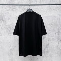 BLCG Pink Drip Paint Logo Black Oversized Tee