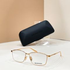 BLCG Thin Matte Black Metal Rectangular Eyeglasses