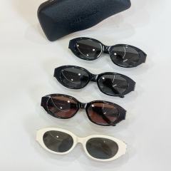 BLCG BB Logo Black Oval Retro Sunglasses
