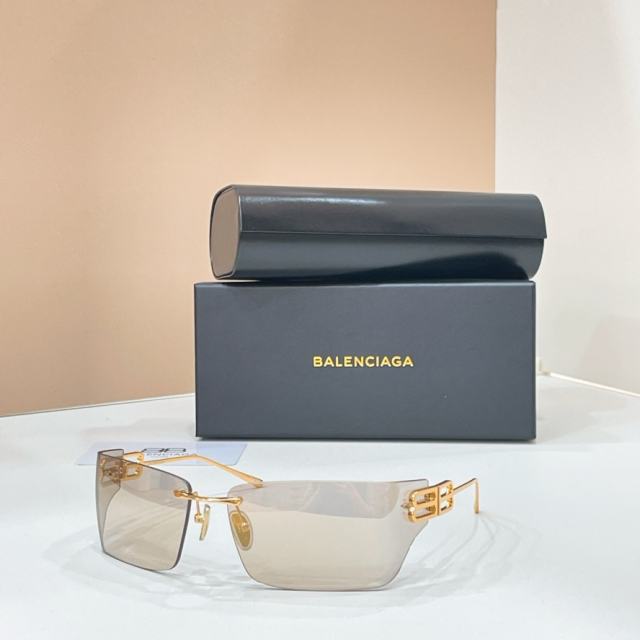 BLCG BB Rimless Wrap Light Smoke Mirror Sunglasses