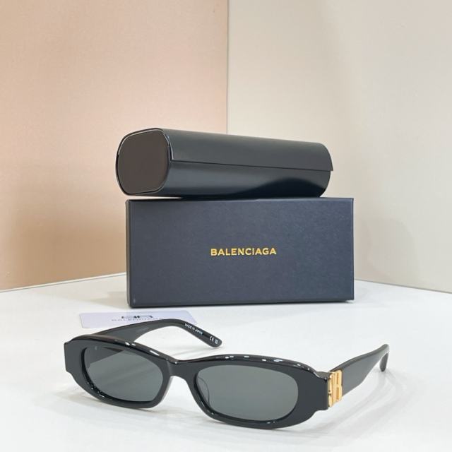 BLCG BB Logo Black Oval Retro Sunglasses