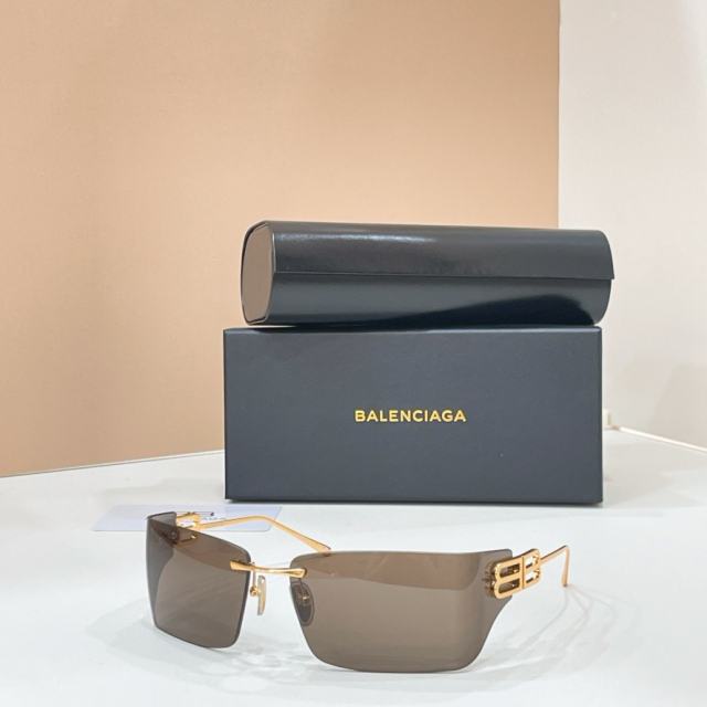 BLCG BB Rimless Wrap Light Smoke Mirror Sunglasses