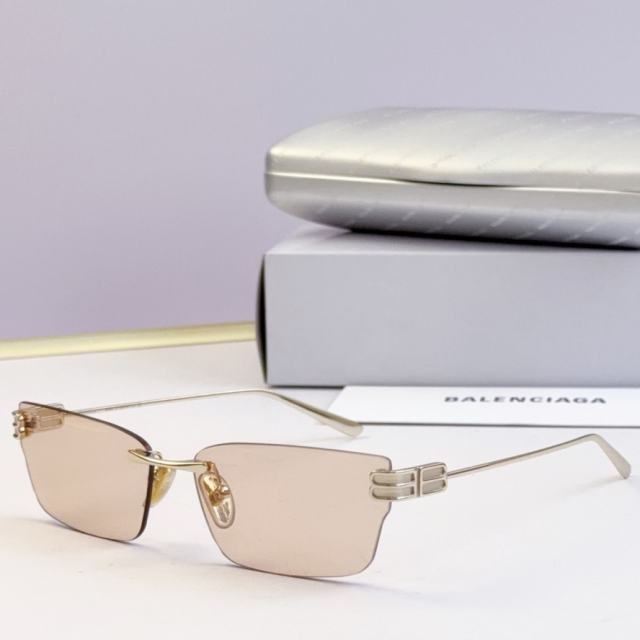 BLCG Stack BB Rimless Gradient Purple Rectangle Sunglasses