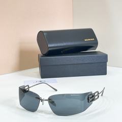 BLCG BB Rimless Wrap Smoke Sunglasses
