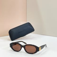 BLCG BB Logo Black Oval Retro Sunglasses