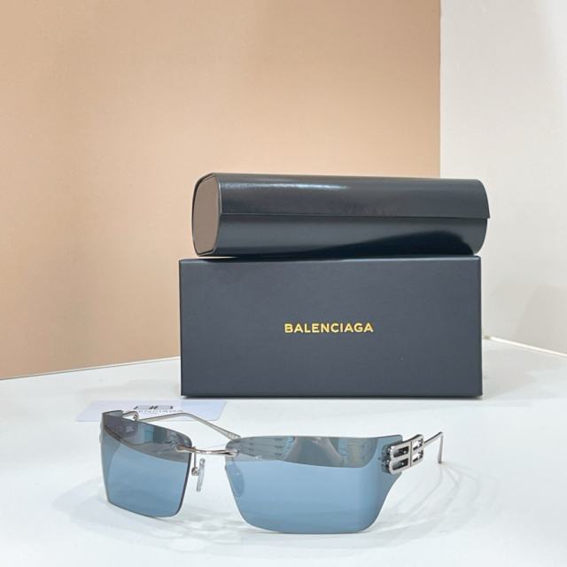 BLCG BB Rimless Wrap Light Smoke Mirror Sunglasses