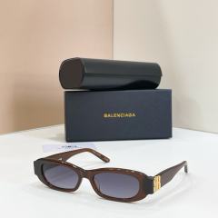 BLCG BB Logo Black Oval Retro Sunglasses