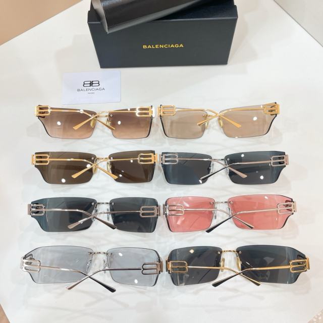 BLCG BB Rimless Wrap Light Smoke Mirror Sunglasses