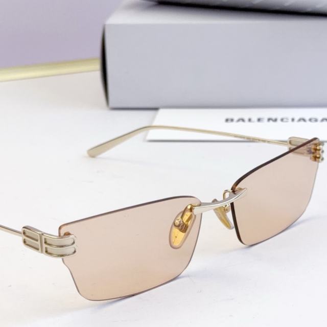 BLCG Stack BB Rimless Gradient Purple Rectangle Sunglasses