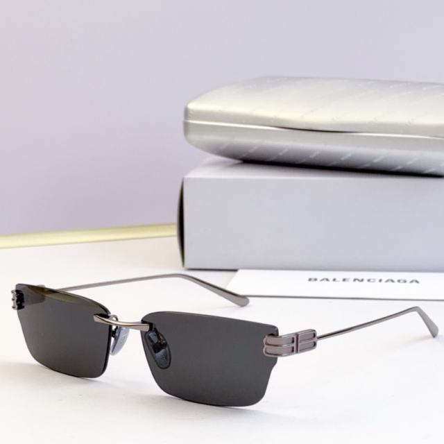 BLCG Stack BB Rimless Gradient Purple Rectangle Sunglasses