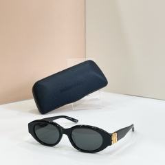 BLCG BB Logo Black Oval Retro Sunglasses