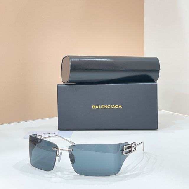 BLCG BB Rimless Wrap Light Smoke Mirror Sunglasses