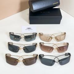 BLCG BB Rimless Wrap Smoke Sunglasses