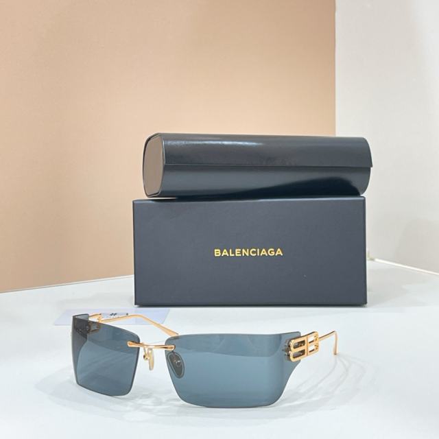 BLCG BB Rimless Wrap Light Smoke Mirror Sunglasses