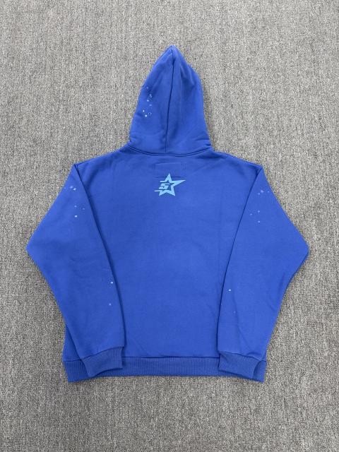 [On Sale] 1:1 Top Quality Royal Blue Rhinestone Light Blue Web Star Hoodie