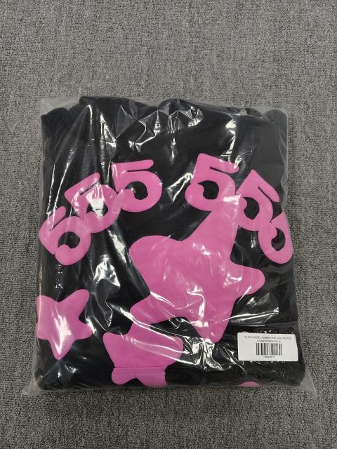 [On Sale] 1:1 Top Quality Black Pink 555 Bubble Star Foam Print Pullover Hoodie