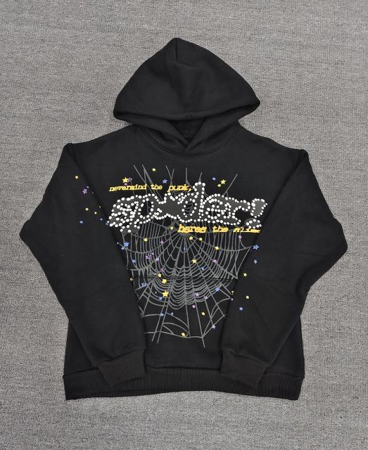 [On Sale] 1:1 Top Quality Black White Star Spider Web Hoodie