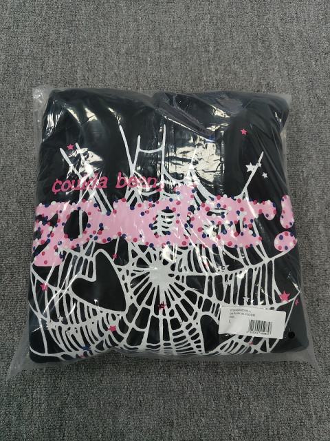 [On Sale] 1:1 Top Quality Black Pink Heart Spider Web Pullover Hoodie