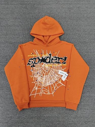 [On Sale] 1:1 Top Quality Orange Star Spider Web Hoodie