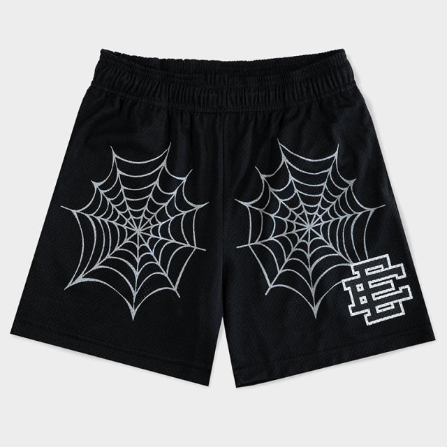 [Buy 3 Get 1 FREE] EE Spider Web Print Mesh Shorts