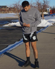 [Buy 3 Get 1 FREE] EE Eric Emanuel Lightning Shorts Black White