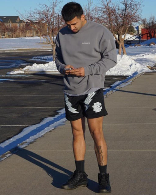 [Buy 3 Get 1 FREE] EE Eric Emanuel Lightning Shorts Black White