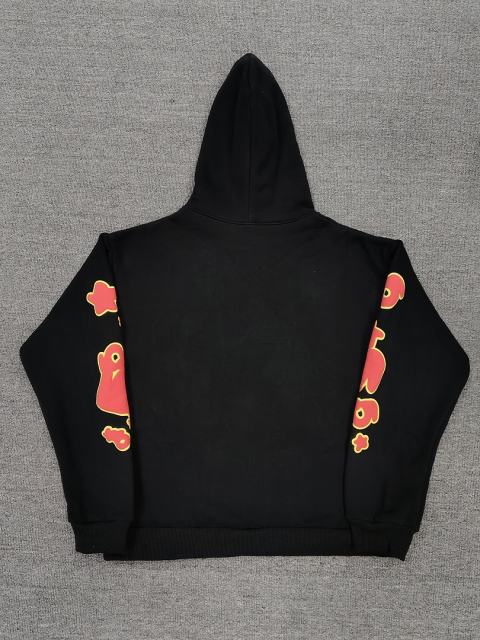 [On Sale] 1:1 Top Quality Black Red Outline Bubble Star Foam Print Pullover Hoodie