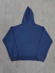 [On Sale] 1:1 Top Quality Navy Blue Full Metal Studs Pullover Hoodie