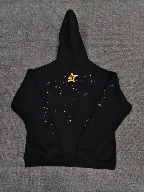 [On Sale] 1:1 Top Quality Black White Star Spider Web Hoodie