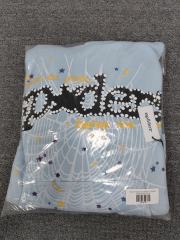 [On Sale] 1:1 Top Quality Baby Blue Black Star Spider Web Hoodie