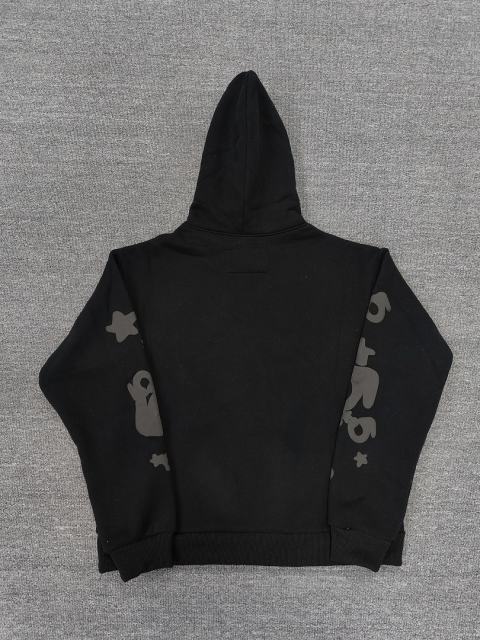 [On Sale] 1:1 Top Quality Black Tonal Bubble Star Foam Print Hoodie