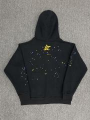 [On Sale] 1:1 Top Quality Black Pink Star Spider Web Zip Up Hoodie