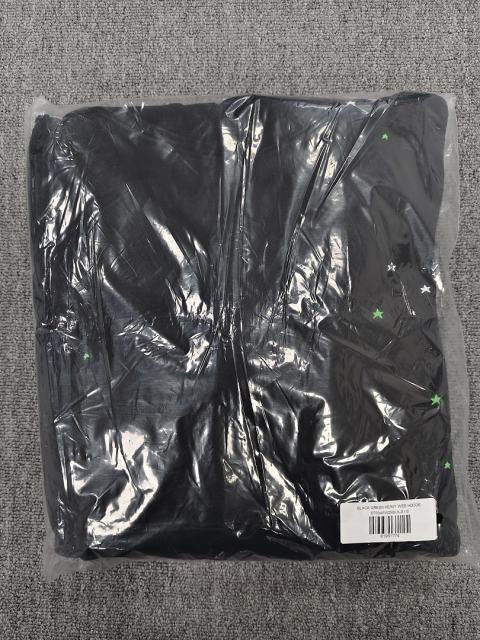 [On Sale] 1:1 Top Quality Black Green Back Big Spider Web Star Hoodie