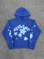 [On Sale] 1:1 Top Quality Royal Blue Light Blue Bubble Star Foam Print Hoodie