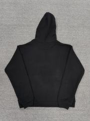 [On Sale] 1:1 Top Quality Black Gradient Orange Fire Spider Web Pullover Hoodie