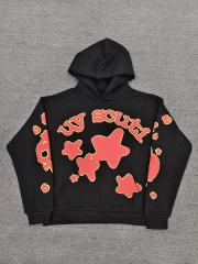 [On Sale] 1:1 Top Quality Black Red Outline Bubble Star Foam Print Pullover Hoodie