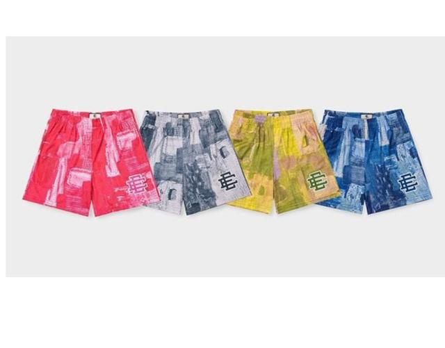 [Buy 3 Get 1 FREE] Eric Emanuel EE Shorts Oil Painting Blue Pink