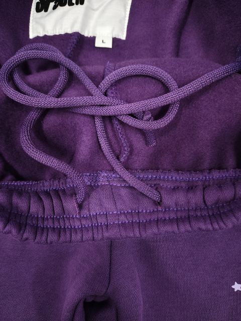 [ON SALE] Purple Yellow Reversed Arch Star Jogger Sweat Pants