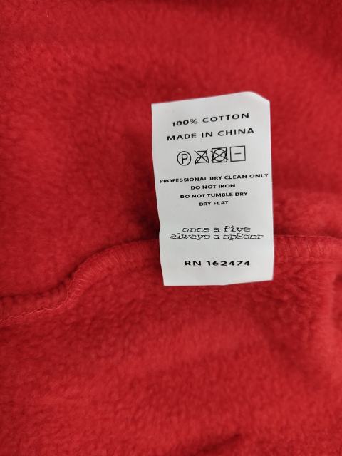 [On Sale] 1:1 Top Quality Red Hood Rivet Chenille Spider Web Full Zip Hoodie