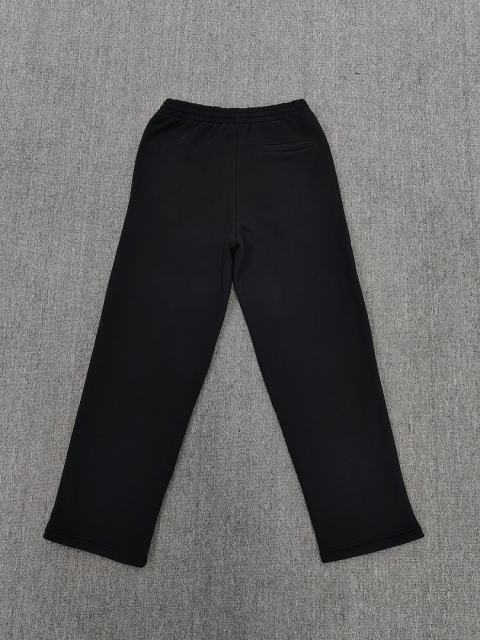 [ON SALE] Black Rhinestone Grey Slogan Star Wide Leg Pants