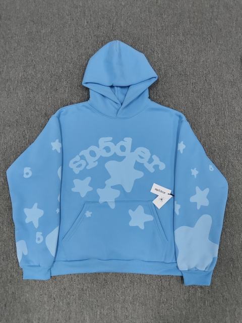 [On Sale] 1:1 Top Quality Light Blue Tonal Bubble Star Hoodie