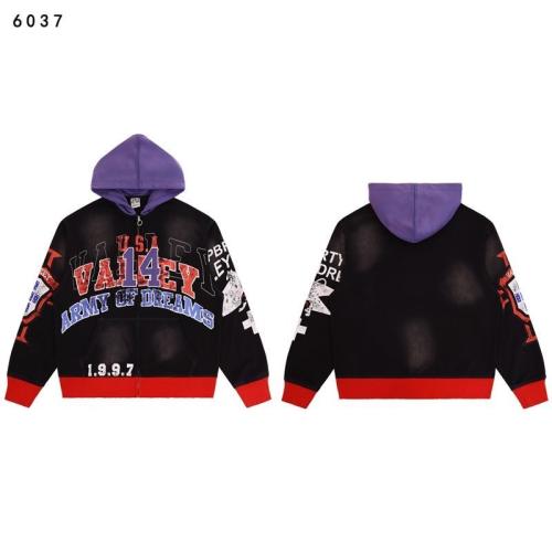 Valley Forever Color Block Purple Hood Zip Up Jacket