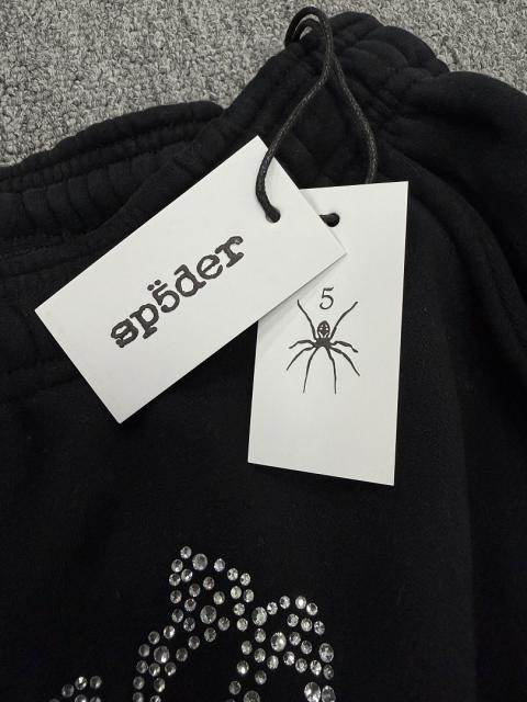 [ON SALE] Black Full Rhinestone Star Reverse Arch Jogger Sweat Pants