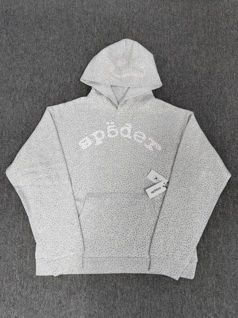 [ON SALE]1:1 Top Quality Version Sp5der Full Rhinestone Hoodie & Shorts Set