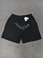 Black Tonal Grey Reversed Arch Sp5der Sweat Shorts