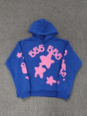 [On Sale] 1:1 Top Quality Royal Blue Pink Foam 555 Star Pullover Hoodie