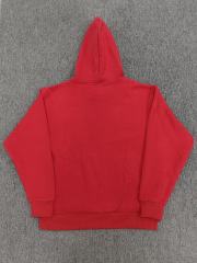 [On Sale] 1:1 Top Quality Red Hood Rivet Chenille Spider Web Full Zip Hoodie