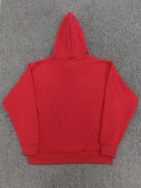 [On Sale] 1:1 Top Quality Red Hood Rivet Chenille Spider Web Full Zip Hoodie