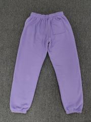[ON SALE] Lavender Purple Vertical Rhinestone Sp5der Slogan Multi-Color Star Jogger Sweat Pants