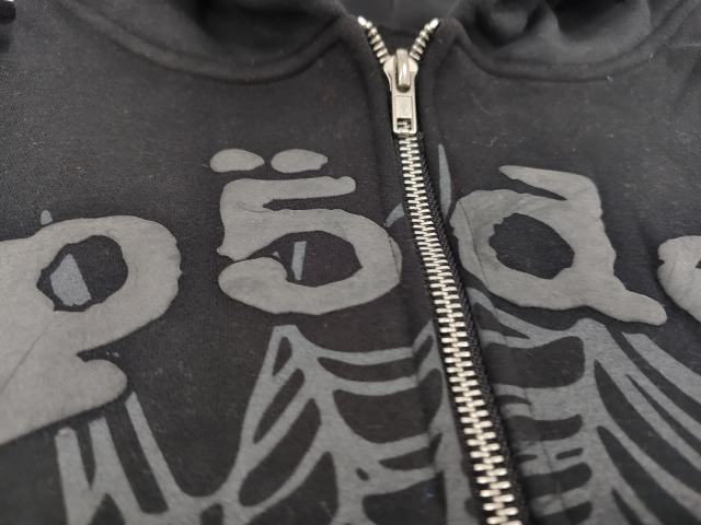 [On Sale] 1:1 Top Quality Black Tonal Grey Spider Web Full Zip Hoodie Jacket